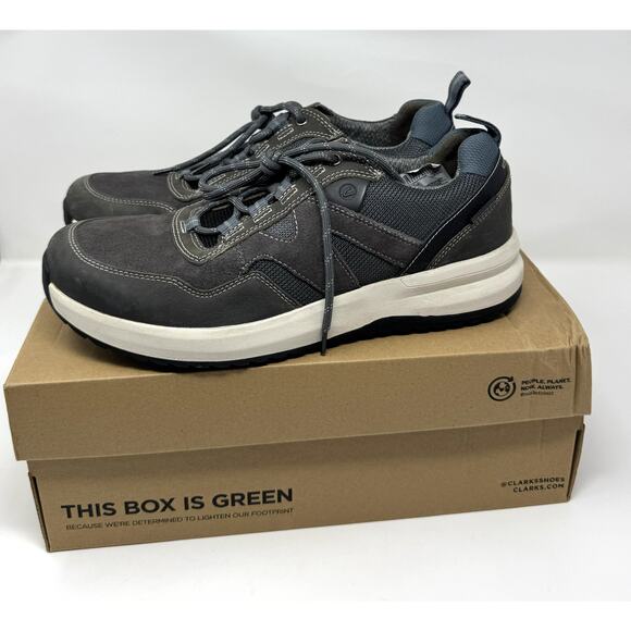 Clarks Men's Wellman Trail AP Oxford, Grey Combi, Size 10 - Picture 1 of 7